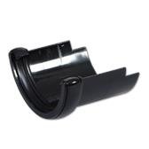 Half-Round Cast Iron Half-Round Gutter Adptr (Black)