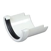 Half-Round Cast Iron Half-Round Gutter Adptr (White)