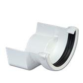 Half-Round Cast Iron Ogee RH Gutter Adptr (White)