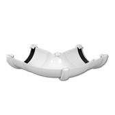 Half-Round Gutter Angle Adjust 50-156 Deg (White)