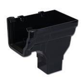 Ogee Gutter Stop End Outlet RH (Black)
