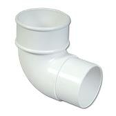Round Downpipe Offset Bend 90 Deg (White)