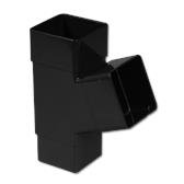 Square Downpipe Branch 112 Deg (Black)