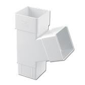 Square Downpipe Branch 112 Deg (White)