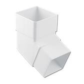 Square Downpipe Offset Bend 112 Deg (White)