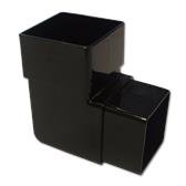 Square Downpipe Offset Bend 90 Deg (Black)