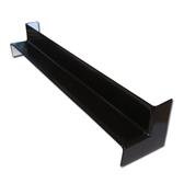 Square Fascia Corner Int D-Ended 500mm Black