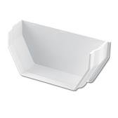 Square Gutter Stop End Int (White)
