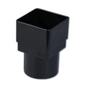 Square Round Downpipe Adptr (Black)