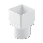 Square Round Downpipe Adptr (White)