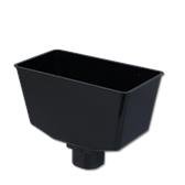 Square Round Downpipe Hopper Head (Black)