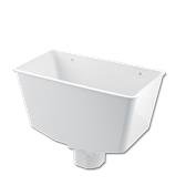 Square Round Downpipe Hopper Head (White)