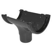 Half-Round Gutter Run Outlet (Anthracite)